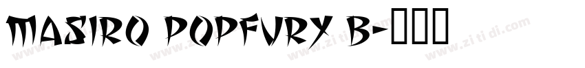 Masiro PopFury B字体转换